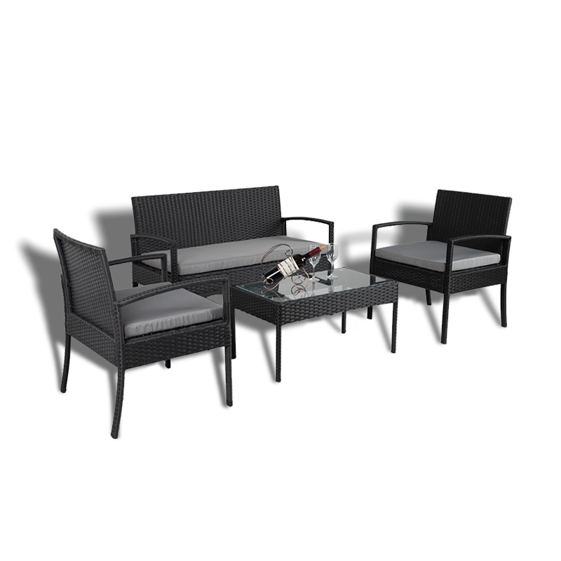  4 pieces Rattan Outdoor Furniture Sofa Set