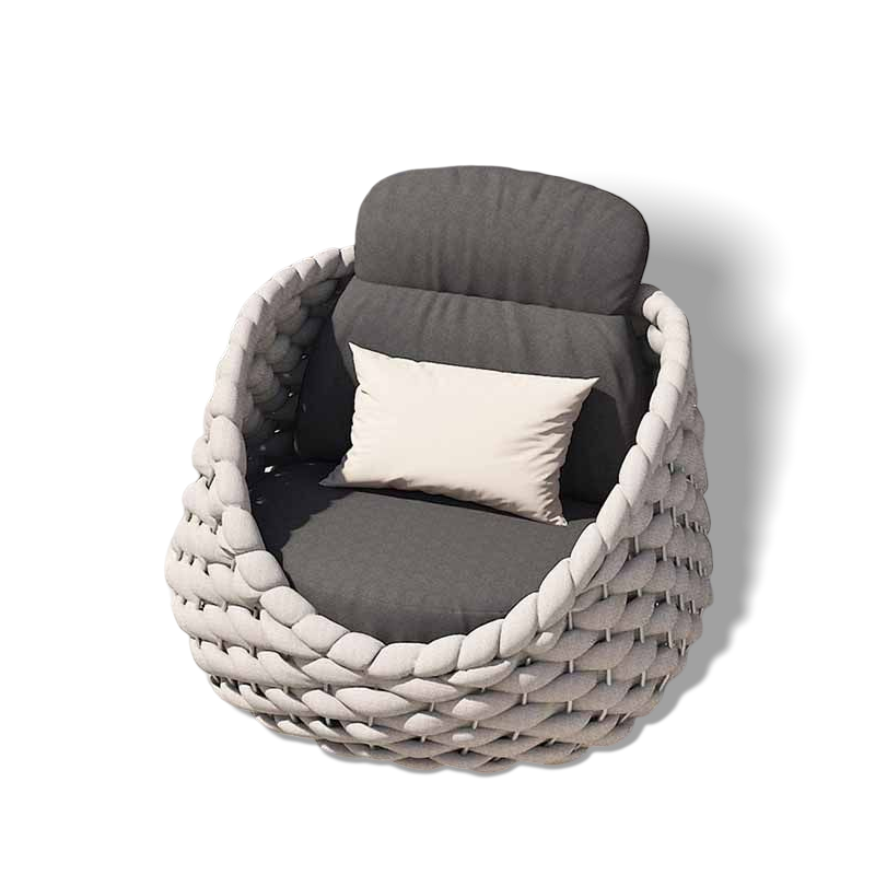 Rope Outdoor Furniture Chaise Lounge Chair Sofa Cushions