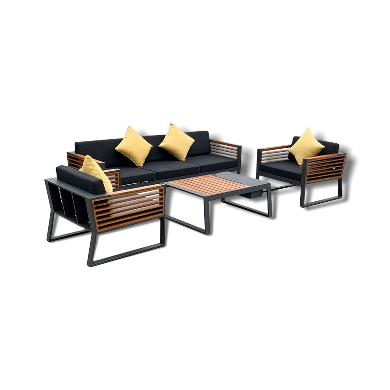 Teak Outdoor Furniture Lounge Sectional Patio Sofa Set