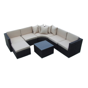Rattan Outdoor Furniture Chaise Lounge Sofa Set