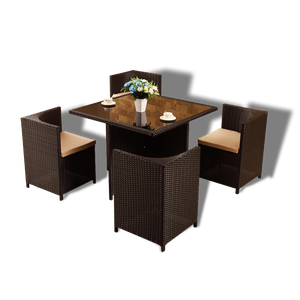 Four Seater Garden Furniture Rattan Set With Chair And Coffee Table