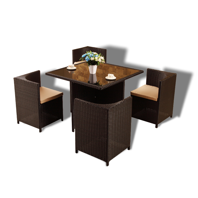 Four Seater Garden Furniture Rattan Set With Chair And Coffee Table