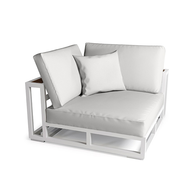 Outdoor Aluminum Garden Furniture Sectional Large Chaise Sofa Sets