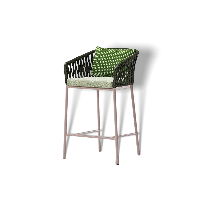Garden Outdoor Furniture Rope and Wood Chair